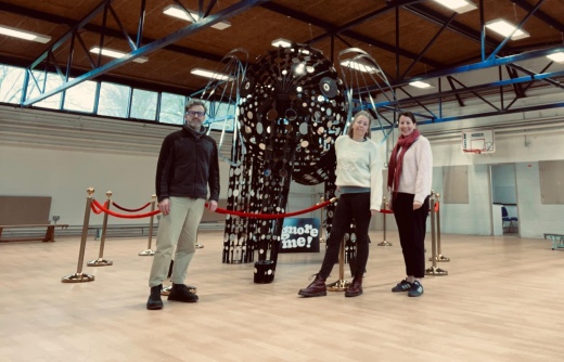 Sarah Paul.and teacher Eileen Cusack at St. Philip The Apostle