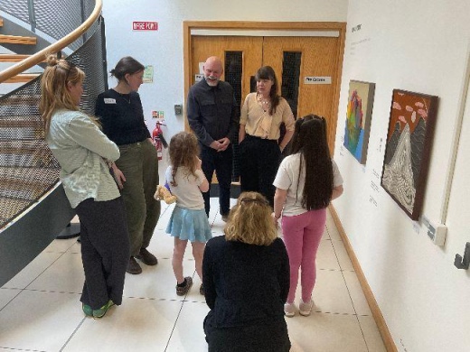 Visitors with Artists Tom Climent and Deirdre O’Reilly