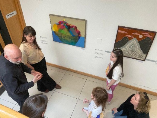 Visitors with Artists Tom Climent and Deirdre O’Reilly