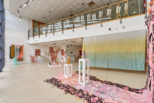 Installation photo of Whispers of rhythm balance on my hands Eleanor McCaughey, 2024