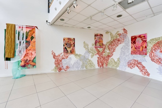 Installation photo of Whispers of rhythm balance on my hands Eleanor McCaughey, 2024