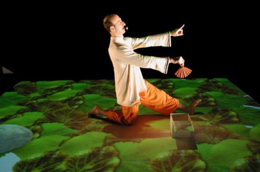 The Ugly Duckling
for ages 5-8 [Italy]
Using live music, text and dance, the much loved tale of The Ugly Duckling is re-created for us. Through virtual scenery created with computerized images projected on to the floor we go on The Ugly Duckling’s journey with him, meeting all the characters that make him
question his place in the world until that startling and beautiful moment comes when The Ugly Duckling’s true self is revealed.